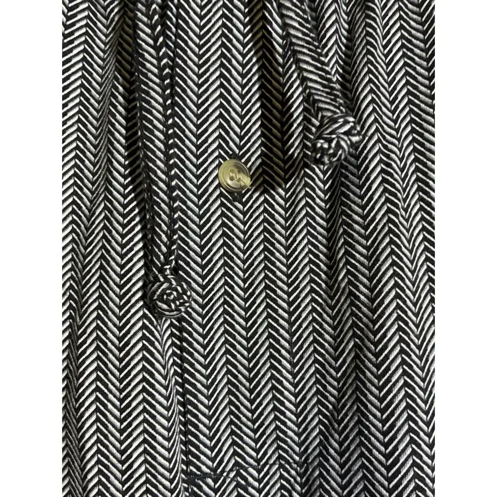 Croft & Barrow Men’s Large Lounge Pants NWT Black Herringbone Cotton Drawstring